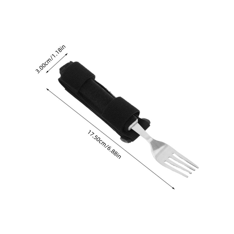 Adaptive Eating Utensils Fork And Spoon With Grip Support For Elderly Disabled Size 17 50X3 00X3 00CM - Image 3