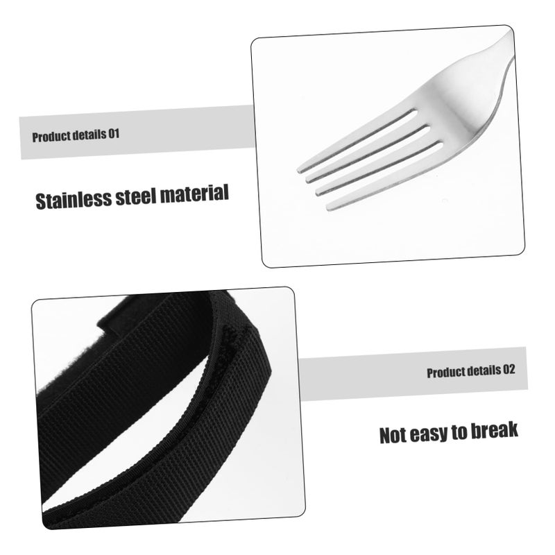 Adaptive Eating Utensils Fork And Spoon With Grip Support For Elderly Disabled Size 17 50X3 00X3 00CM - Image 4