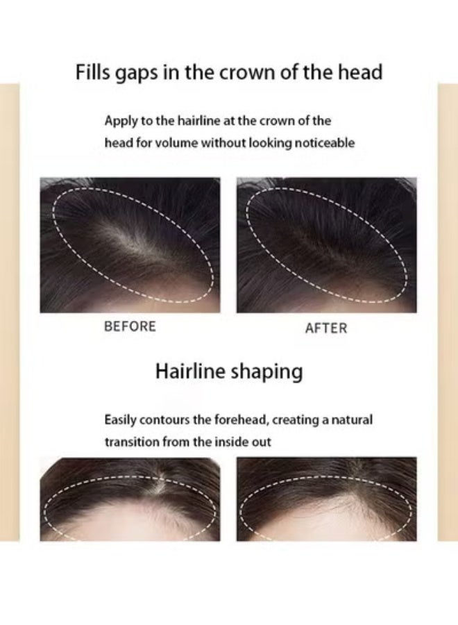 MAYCHEER Hairline Powder,Instantly Hair Colour Shadow Cover Grey Hair Root,  4g（Brown）Blessed by exclusive technological formula, it is natural, mild and hypoalle - Image 3