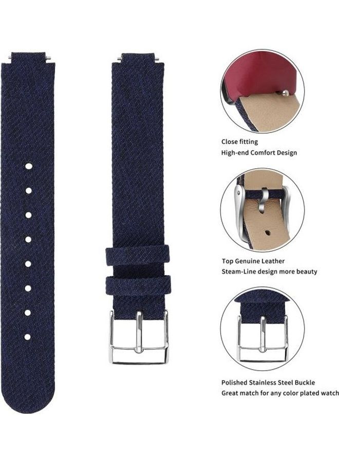NIBEMINENT Replacement Wrist Strap Watchband For Fitbit Inspire/HR Canvas B Type Blue - Image 2