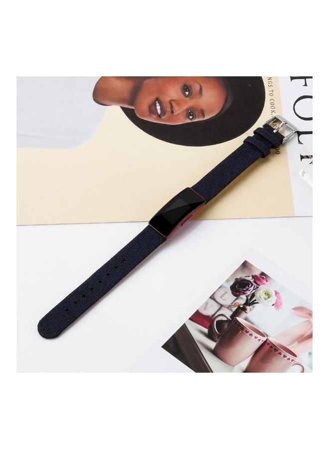 NIBEMINENT Replacement Wrist Strap Watchband For Fitbit Inspire/HR Canvas B Type Blue - Image 5