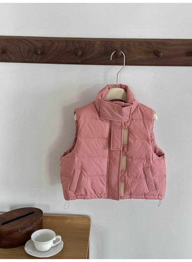 Autumn And Winter Children's Parent-child Down Vest, White Duck Down Workwear, Down Vest, Men's And Women's Clothing Vest - Image 1