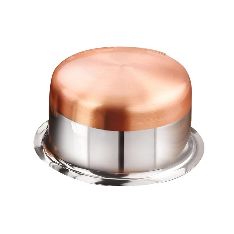 JGS Stainless Steel Copper Base Cookware Container Tope Patila with Lid 1.5 Liter - Image 5