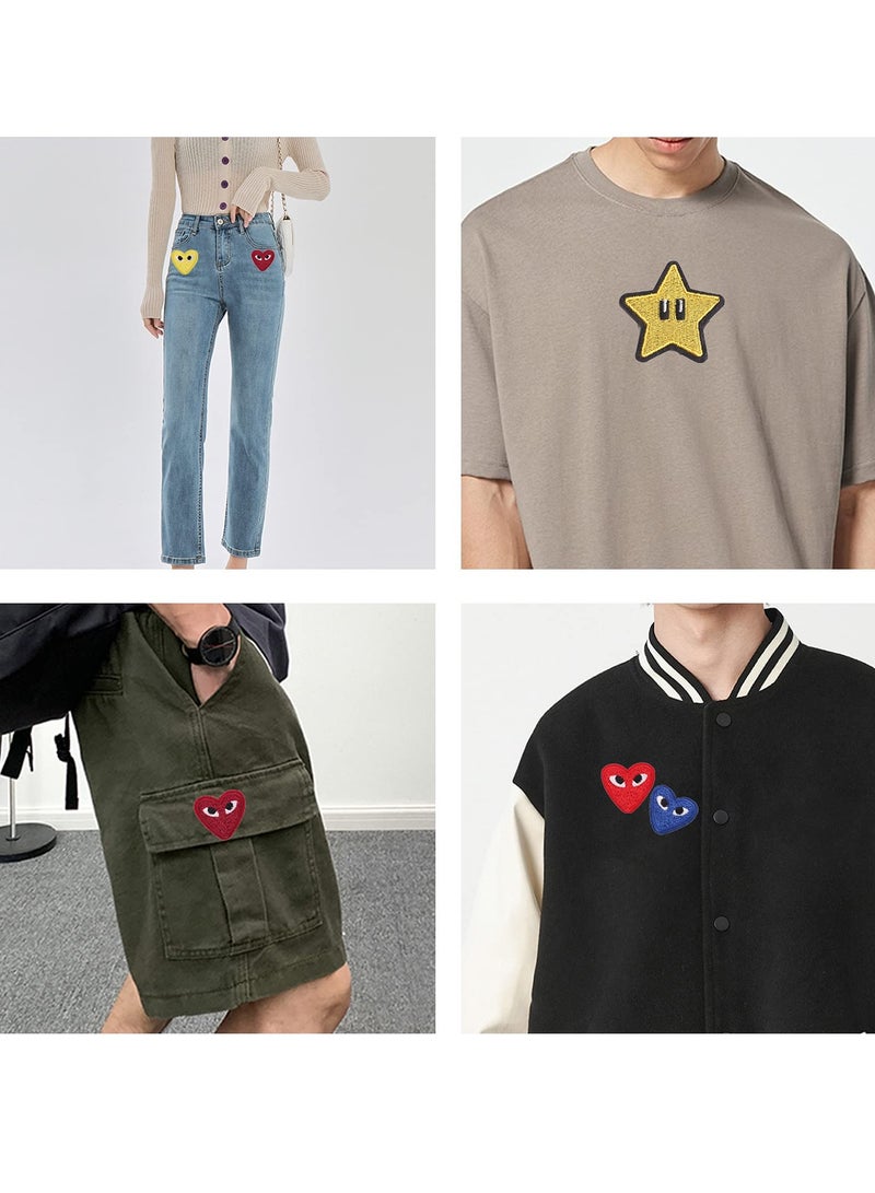 Cartoon Heart Embroidery Patch for Fashionable Clothing - Cute and Stylish Cloth Applique for Jackets, Bags, and Accessories  - Image 5