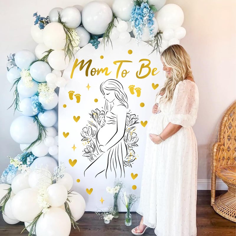 HATARU Baby Shower Signs Gender Reveal Party Decorations Baby in Bloom Decor Signs Welcome Backdrop Pregnancy Decals for Balloon Arch Boy or Girl Signs Mom To Be Decor Vinyl Decals for Oh Baby Party Supplies - Image 5