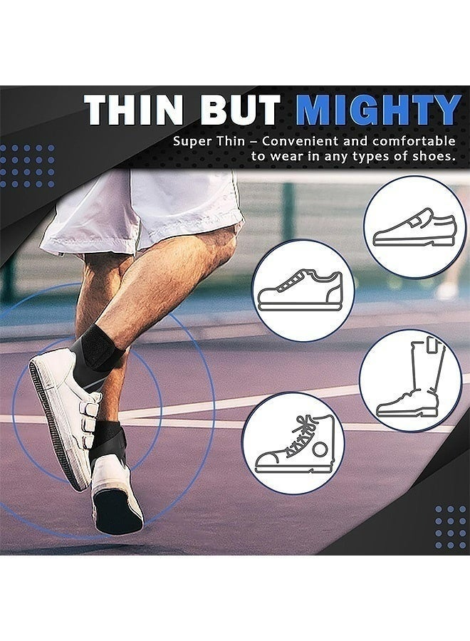 1 Pair Ankle Brace For Women Men Breathable Comfortable Adjustable Elastic Ankle Support Sleeve For Sports Sprain Recovery Arthritis Plantar Fasciitis Achilles Tendonitis Protection Black - Image 4