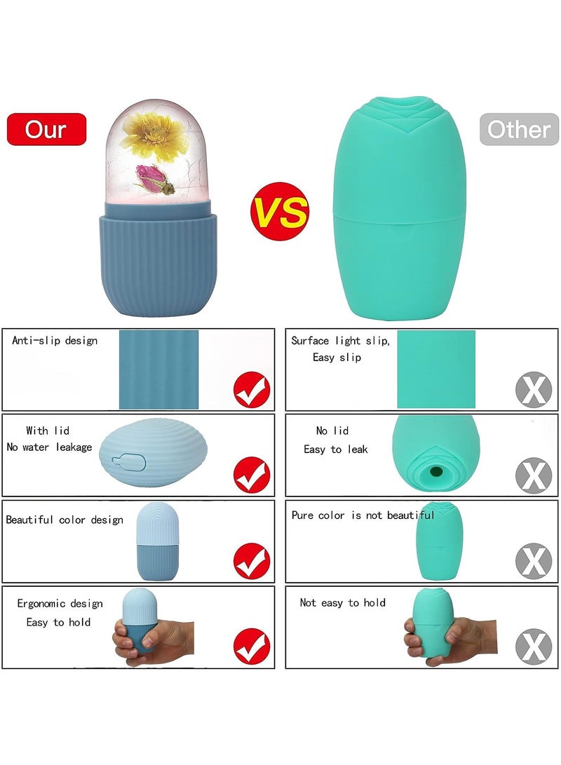 ORiTi Silicone Ice Face Roller Contour and Shrink Pores Remove DarkCircles and Massage Skin - Image 4