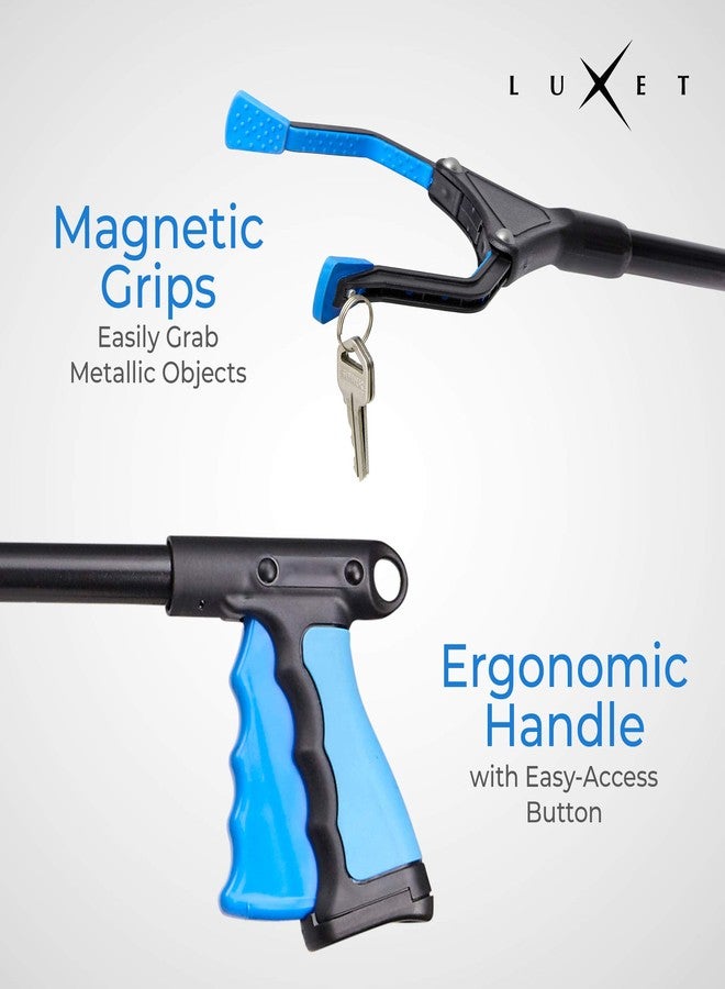 Luxet Grabber Reacher Tool - Latest Version Luxet 19 Inch Long Steel Foldable Pick Up Stick - Strong Grip Magnetic Tip - Heavy Duty Trash Picker Claw Reacher Grabber Tool for Elderly Wheelchair Mobility Aid - Image 2