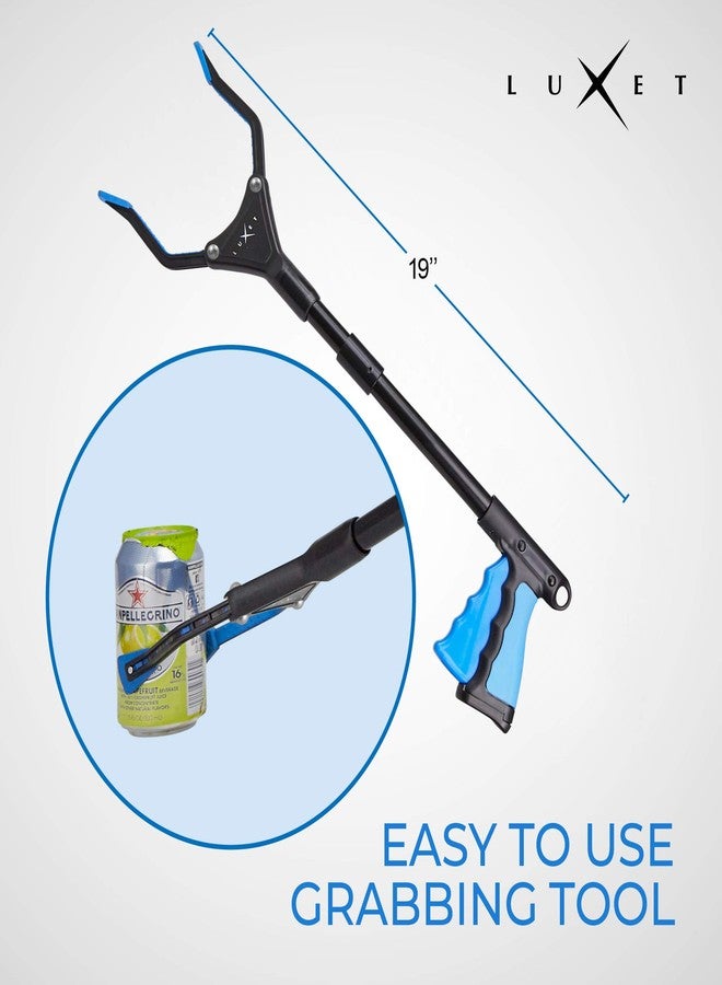 Luxet Grabber Reacher Tool - Latest Version Luxet 19 Inch Long Steel Foldable Pick Up Stick - Strong Grip Magnetic Tip - Heavy Duty Trash Picker Claw Reacher Grabber Tool for Elderly Wheelchair Mobility Aid - Image 3
