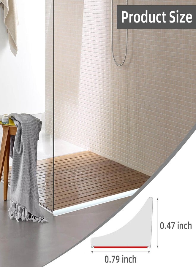 ESUFEIR 67 Inch Collapsible Shower Threshold Water Dam Barrier,Self Adhesive Silicone Shower Water Bathtub Splash Guard Bathroom Kitchen Water Stopper Blocker for Dry and Wet Separation Seal Strip Edge Trim - Image 2