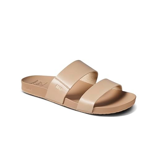 Reef Cushion Vista Womens Fashion Slide Sandal, Vegan Leather Strap, Ultra Soft Cushion Footbed, Oasis, 9 - Image 2