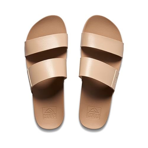 Reef Cushion Vista Womens Fashion Slide Sandal, Vegan Leather Strap, Ultra Soft Cushion Footbed, Oasis, 9 - Image 5