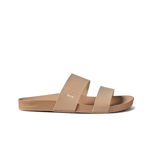 Reef Cushion Vista Womens Fashion Slide Sandal, Vegan Leather Strap, Ultra Soft Cushion Footbed, Oasis, 9 - Image 4