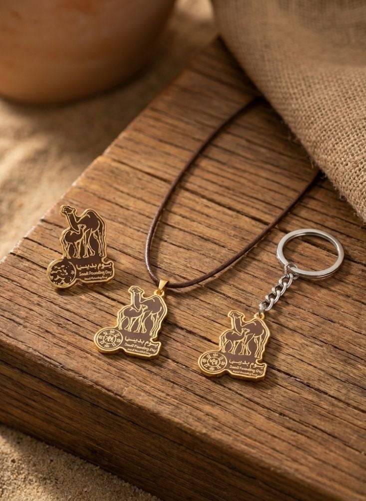 بريميم قلادة تراثية سعودية تقليدية بتصميم رمزي - مجوهرات تذكارية - Image 3