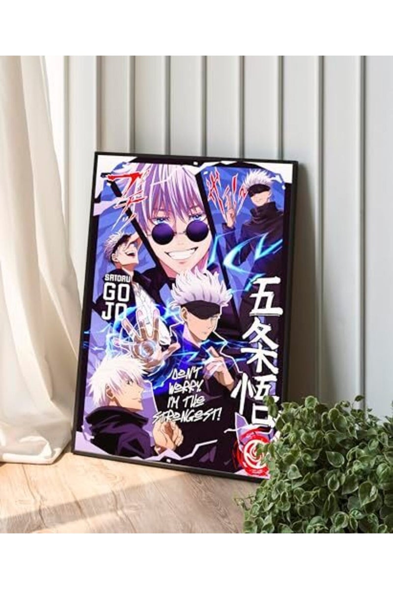 SINCE 7 STORE Gojo Satoru Jujutsu Kaisen Framed Poster For Gifting/For Room Decor/For Anime Fans - Image 2