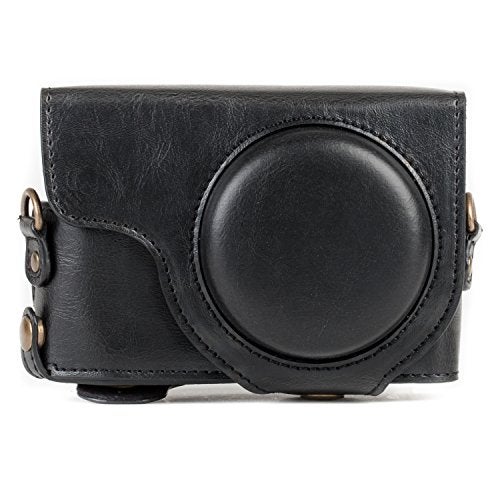MegaGear MG1258 Ever Ready Leather Camera Case compatible with Panasonic Lumix DCZS80 DCZS70 DCTZ95 DCTZ90 Black - Image 3