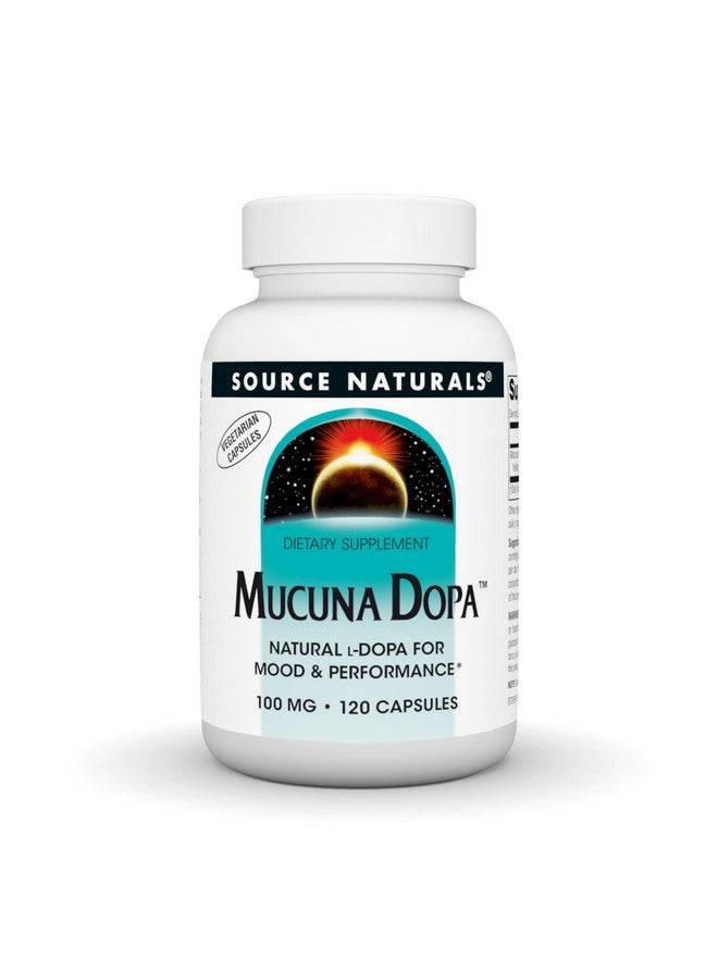Source Naturals Mucuna Dopa, for Mood & Performance*, 100 mg - 120 Vegetarian Capsules - Image 1