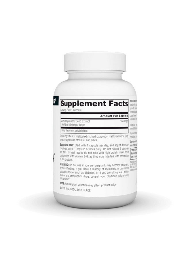 Source Naturals Mucuna Dopa, for Mood & Performance*, 100 mg - 120 Vegetarian Capsules - Image 2