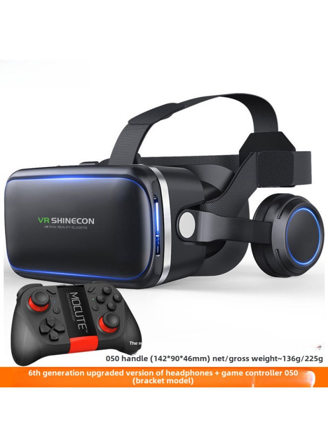 Upgraded Version VR Glasses Virtual Reality 3D Eyes Headset Shinecon G04EA Enhanced Model For Children Adults Fashion Business-Color:6 Generation VR 050 Game Handle - Image 1