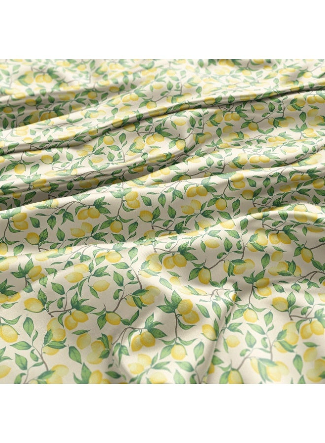 Vellato Al Lail Aramny Silk Fabric By The Yard Yellow Green Lemons Jalabiya Makhweer Dressmaking 58 Inches Width - Image 3