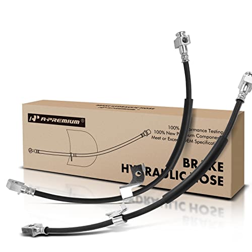 A-Premium Rear Driver and Passenger Brake Hydraulic Hoses Compatible with Select Ford Models - For Mustang 2015 2016 2017 2018 2019 2020 2021 - Replace# FR3Z2282C, FR3Z2282D(Pack of 2) - Image 1