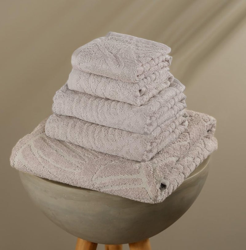 MUSA Banana Towels | Towel Set of 5-1 Bath Towel | 2 Hand Towels | 2 Face Towels with Free Bag | 400 GSM Terry Towels for Bath Large Size | Towel for Men, Women (Shadow Grey) - Image 1