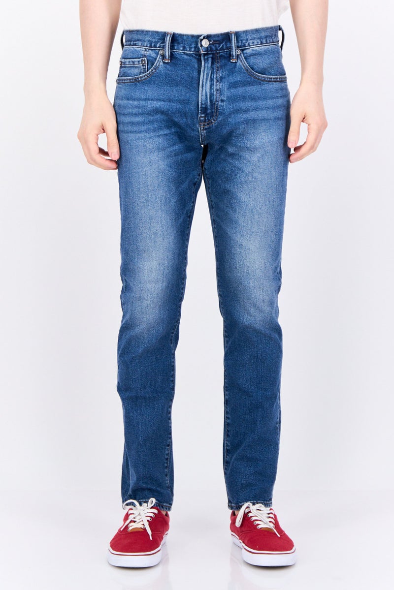 GAP Men Slim Fit Wash Stretchable Denim, Blue - Image 1