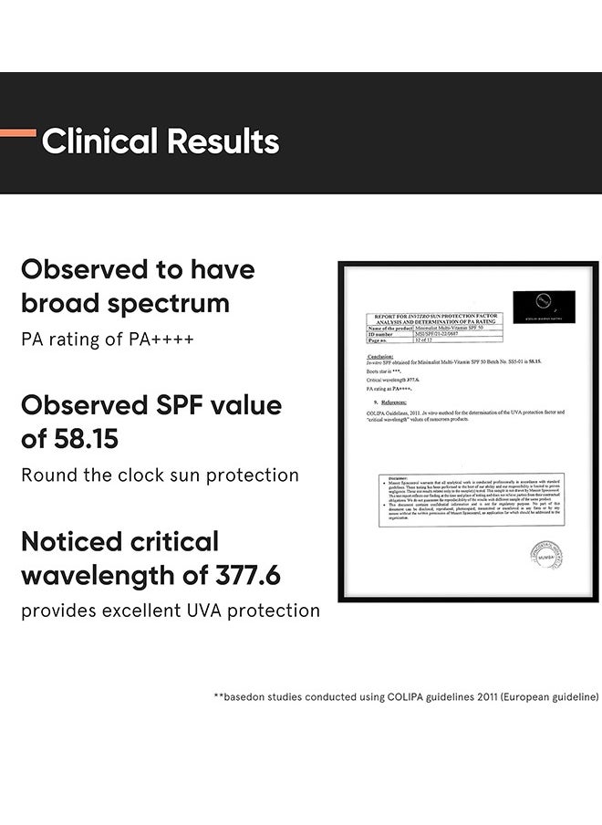 MINIMALIST SPF 50 Sunscreen PA++++ Broad Spectrum| UVA/UVB Protection with Niacinamide Sun Cream for Men & Women  - Image 4