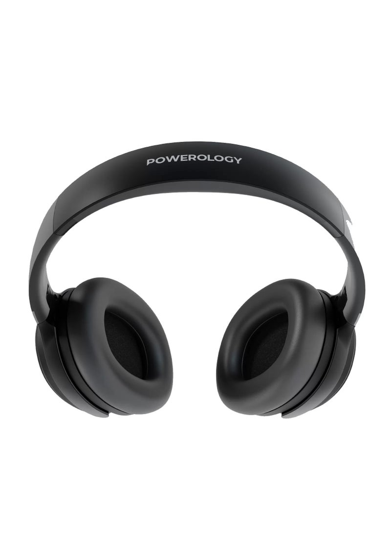 Powerology - Noise Cancellation Headphones - Black - Image 1