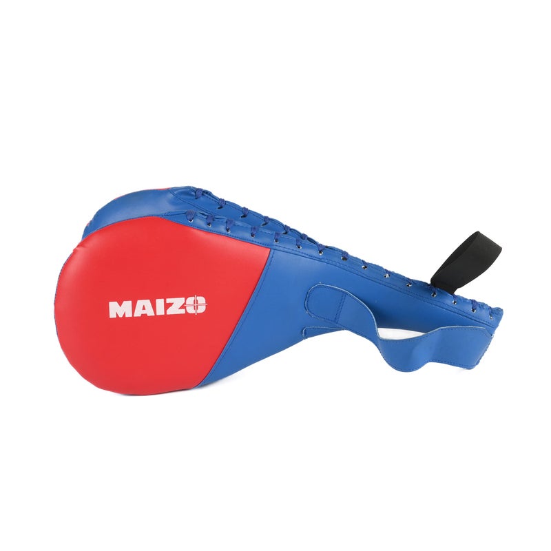 Maizo Synthetic Leather Double Kick Pad/Face Kicking Target/Clapper/Taekwondo/Karate/Kickboxing/Boxing/MMA/Mix Martial Art/Karate Training/Combat - Red Blue - Image 2