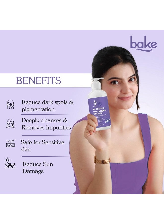 BAKE 2% Kojic Acid Brightening Face Wash with Alpha Arbutin & Niacinamide | De-Tan Face Wash | For Pigmentation, Dark Spots & Tan Removal | Anti Pigmentation Daily Wash - 100ml - Image 2