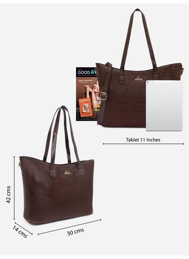 Lavie Lavie HAILON LG TOTE BAG - LADIES HANDBAG, CHOCO  - Image 4