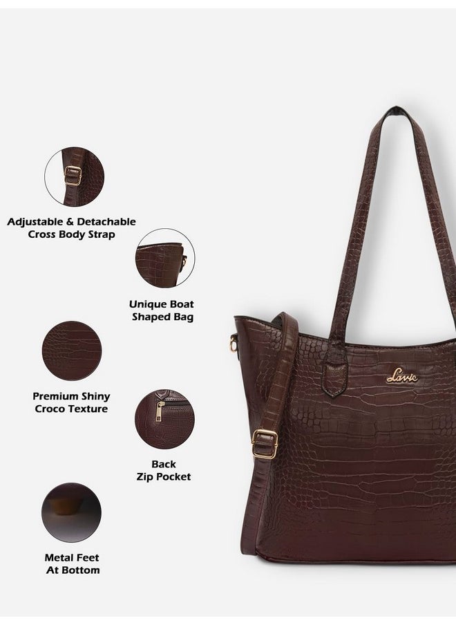Lavie Lavie HAILON LG TOTE BAG - LADIES HANDBAG, CHOCO  - Image 3