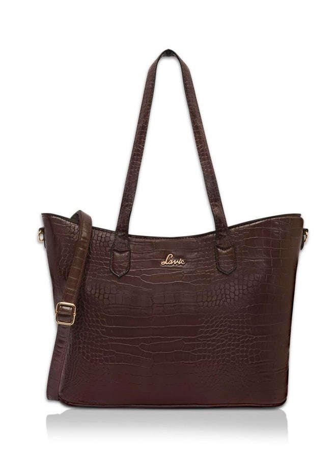 Lavie Lavie HAILON LG TOTE BAG - LADIES HANDBAG, CHOCO  - Image 1