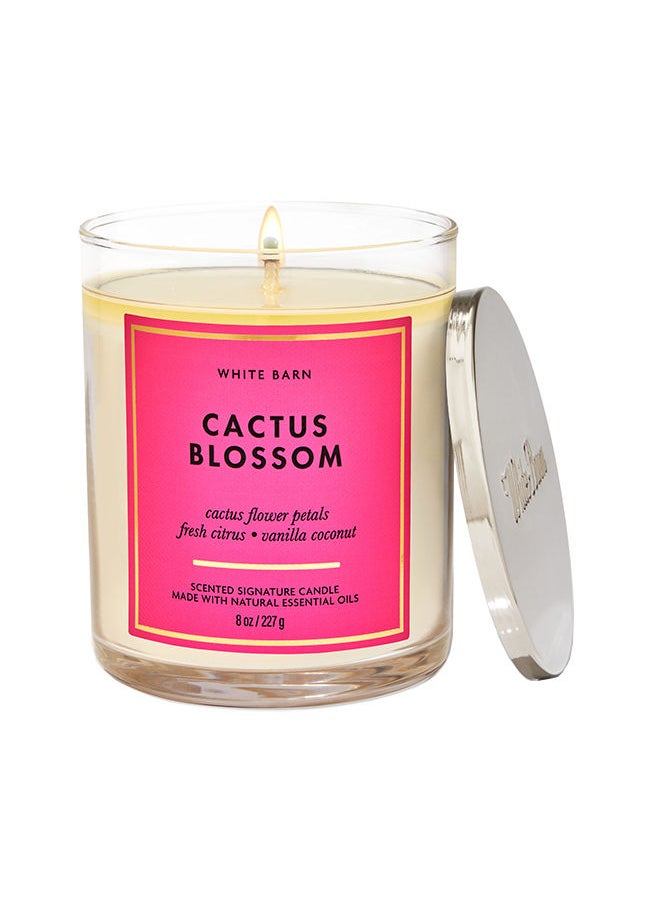 Bath & Body Works Cactus Blossom Signature Single Wick Candle 