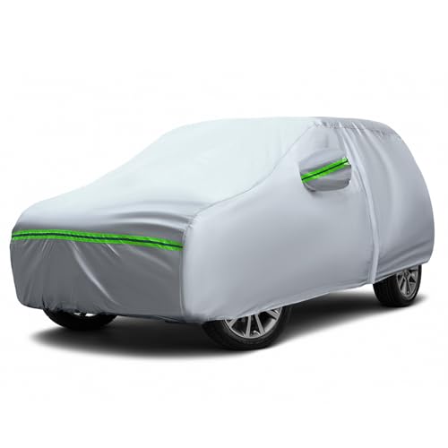AUQDD 6Layers Premium SUV Car Cover Waterproof All Weather Weatherproof UV Sun Protection Snow Dust Storm Resistant Outdoor Exterior Custom FormFit Full Padded Car Cover with Straps 205216 K10 - Image 1
