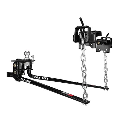 Camco Eaz-Lift Elite 1,000lb Weight Distributing Hitch Kit with Sway Control (48058) for Trailer, black - Image 1