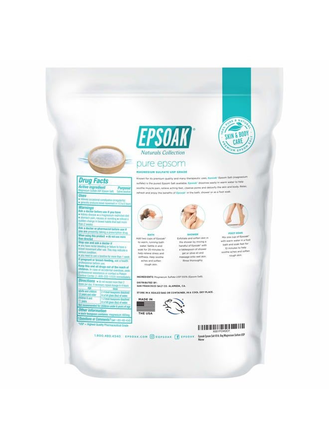 Epsoak Epsom Salt 19 lb. Magnesium Sulfate USP, Resealable Epsom Salt Bulk Bags Unscented, Made in The USA, Cruelty-Free Certified - Image 5