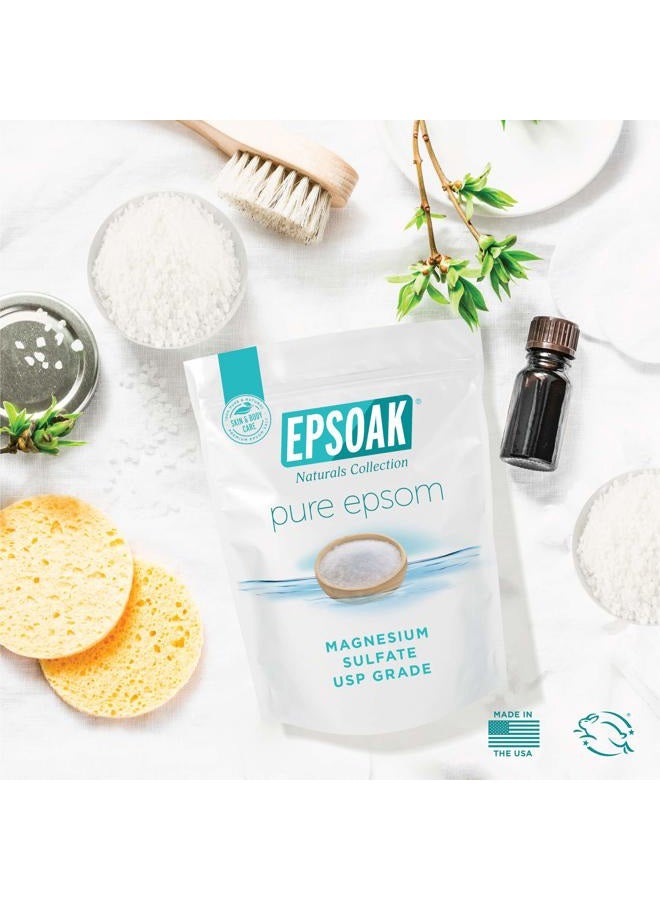 Epsoak Epsom Salt 19 lb. Magnesium Sulfate USP, Resealable Epsom Salt Bulk Bags Unscented, Made in The USA, Cruelty-Free Certified - Image 4