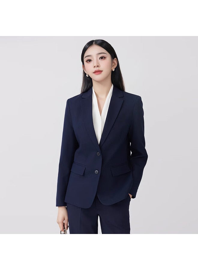 Teluoman Women's Professional Suit Set Long Sleeve Two-on Wrinkle-free Formal Interview Ol Blazer - Image 1