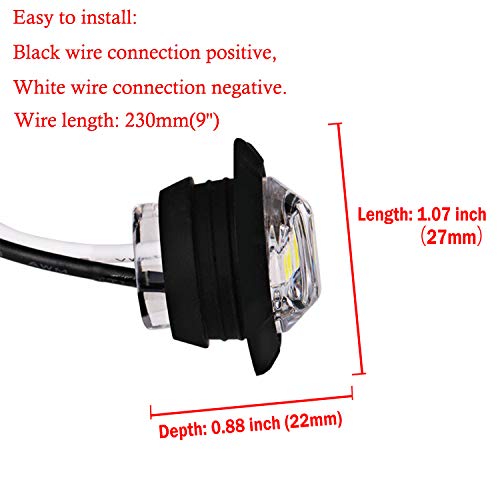 KEING 10 Pack Waterproof Marine Boat LED Lights, LED Underwater Lighting, Utility Led Interior Lights Navigation Lights Deck Courtesy Lights 12V for Yacht Boat Fishing Pontoon Sailboat Kayak (White) - Image 4