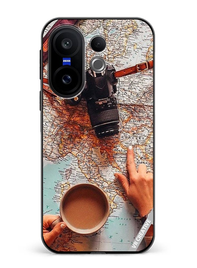 Protective Case Cover For Vivo X200 FE Planning Next Adventure Design Multicolour