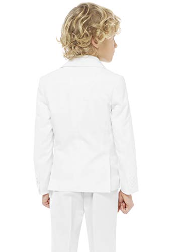 Opposuits Solid Colored Suits for Boys - Outfits Come with Pants, Jacket and Tie, White Knight, 8Y - Image 2