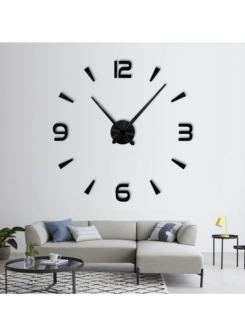 Generic - 3D Wall Clock Large, DIY Large Frameless Wall Clock Stickers, Acrylic Wall Clock Modern Design, DIY Wall Decoration Clock - Image 1