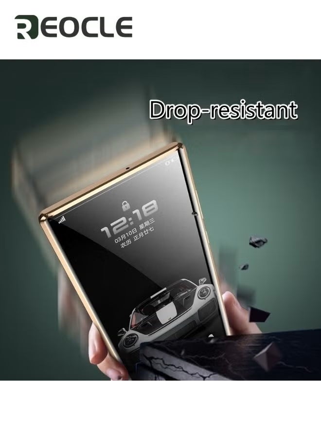 ريوكل جراب مغناطيسي لهاتف Samsung Galaxy S22 Ultra، امتصاص مغناطيسي فائق الدقة 10H، زجاج مقوى، ظهر من جلد البولي يوريثان، إطار معدني ممتص للصدمات، جراب كامل للجسم 360 درجة - Image 4