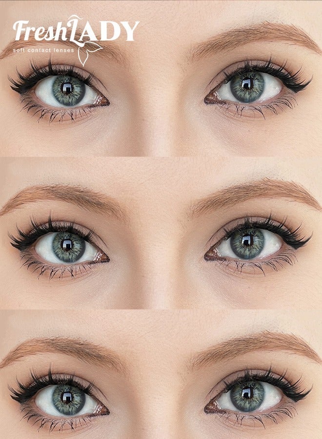 FreshLady Colored Contact Lenses 14.00mm Yearly – Sun-Kissed Bella Brown, Natural Look Big Eye Effect, Soft Comfortable Hydrated Cosmetic Contacts for Daily Wear, Makeup, Party & Fashion (Freshlady) - Image 2