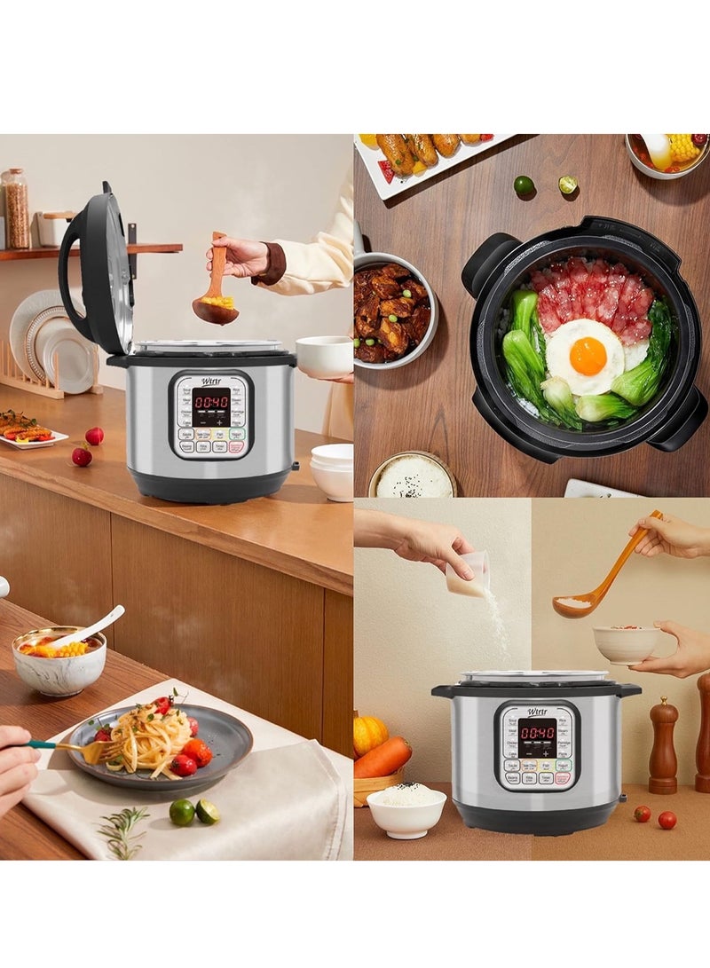 Wtrtr 13L 2000W. stainless steel electric pressure cooker, Slow, Rice Cooker, Yogurt, Cake Maker,Steamer and Warmer, Silver.perfect for larger families (13L) - Image 5