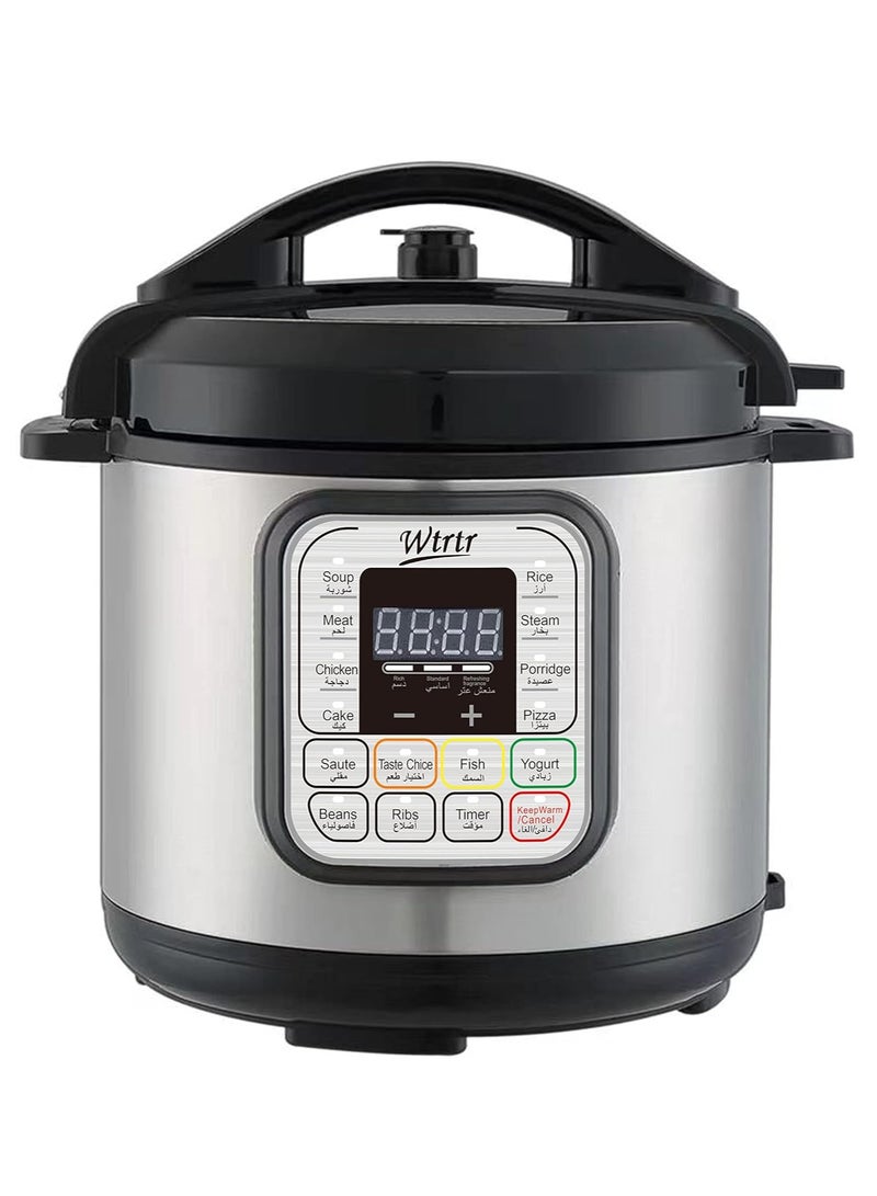 Wtrtr 13L 2000W. stainless steel electric pressure cooker, Slow, Rice Cooker, Yogurt, Cake Maker,Steamer and Warmer, Silver.perfect for larger families (13L) - Image 2