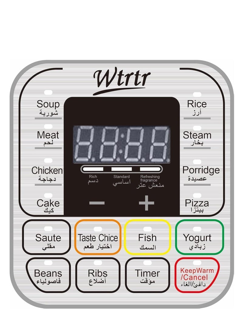 Wtrtr 13L 2000W. stainless steel electric pressure cooker, Slow, Rice Cooker, Yogurt, Cake Maker,Steamer and Warmer, Silver.perfect for larger families (13L) - Image 4