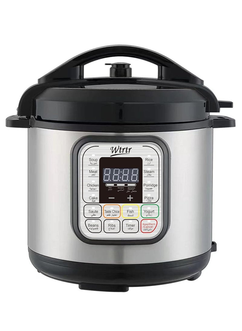 Wtrtr 13L 2000W. stainless steel electric pressure cooker, Slow, Rice Cooker, Yogurt, Cake Maker,Steamer and Warmer, Silver.perfect for larger families (13L) - Image 2